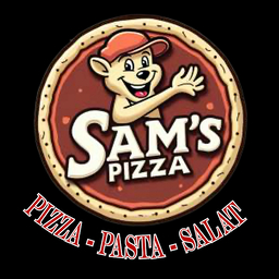 Sam's Pizza logo.